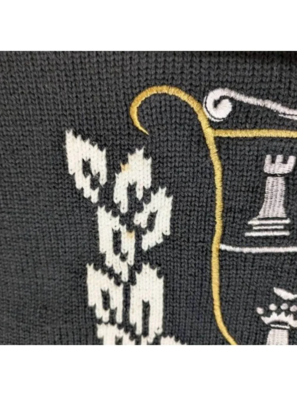 EP Pro Pullover Sweater Womens M Black with Embroidery Golf Crown Coat of Arms - Picture 10 of 11